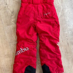 Columbia Boys Ski Pants Size 6/7 RED